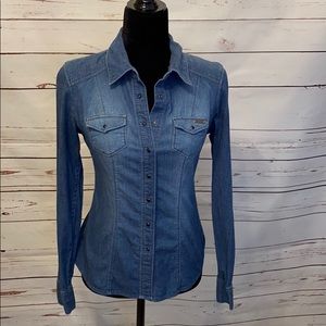 G by Guess Denim Shirt Size Small